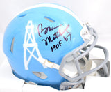 Bruce Matthews Autographed Houston Oilers 60-62 Speed Mini Helmet w/HOF - Prova