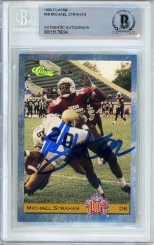 1993 Classic #58 Michael Strahan RC New York Giants BGS Autograph 10