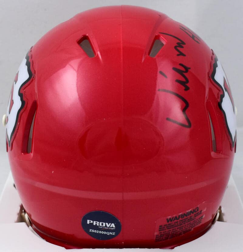 Willie Roaf Autographed Kansas City Chiefs Speed Mini Helmet w/HOF- Prova *Black