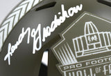 Randy Gradishar Signed Broncos Salute to Service Speed Mini Helmet w/HOF-BAWHolo