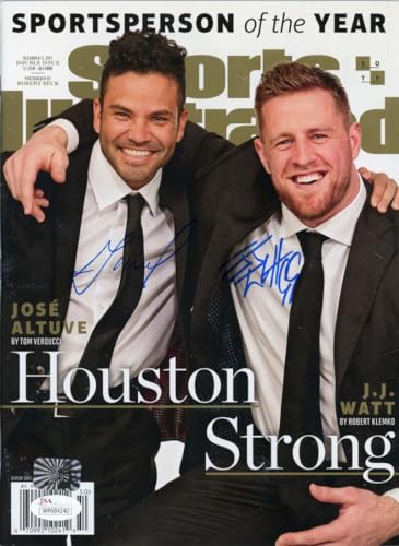 JJ Watt/Jose Altuve Autographed Sports Illustrated 2017 Magazine - JSA W Auth