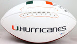 Ray Lewis Autographed Miami Hurricanes Logo Football- Beckett W *Black
