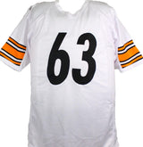 Dermontti Dawson Autographed White Pro Style Jersey w/ HOF- Prova *Silver