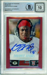 2014 Panini Hot Rookies Prizm Red #358 Davante Adams RC /149 Packers BGS Auto 10