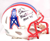 Bruce Matthews Autographed Houston Oilers 81-96 Speed Mini Helmet w/HOF - Prova