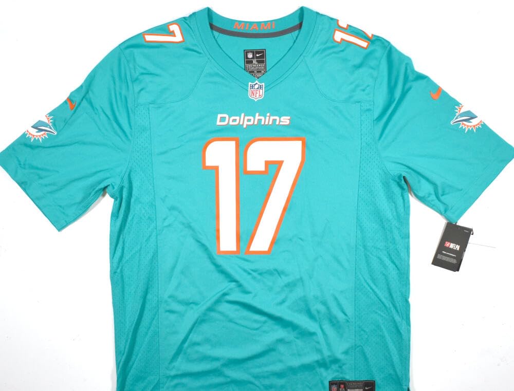 Jaylen Waddle Autographed Miami Dolphins Nike Teal Game Jersey - Fanatics *Black