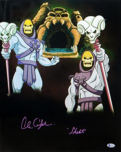 Alan Oppenheimer Autographed Skeletor 16x20 Dual Image Photo- Beckett Auth *Purp