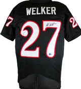 Wes Welker Autographed Black College Style Jersey-Beckett W Hologram *Black