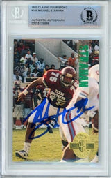 1993 Classic Four Sport #146 Michael Strahan RC New York Giants BGS Autograph 10