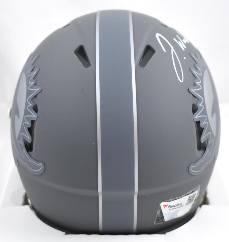 Jaylen Waddle Autographed Miami Dolphins Slate Speed Mini Helmet-Fanatics *White