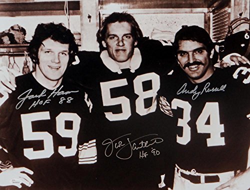 Ham Lambert Russell Steelers Signed 16x20 B&#38;W Photo W/ 2 insc-JSA W Auth *Si