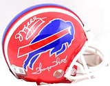 Jim Kelly Thurman Thomas Signed Buffalo Bills 87-01 Mini Helmet-Beckett W Holo