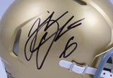 Jeremiah Owusu-Koramoah Autographed Notre Dame Speed Mini Helmet-Beckett W Holo