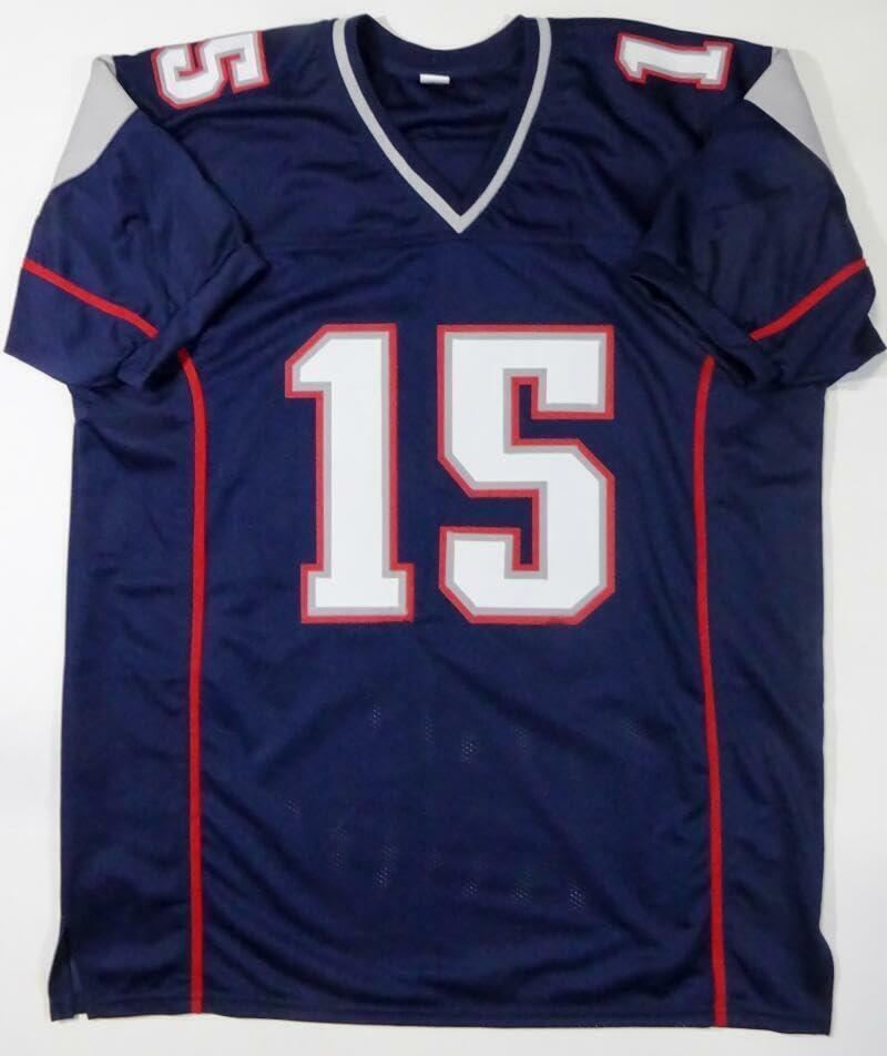 N'Keal Harry Autographed Blue Pro Style Jersey- Beckett W Auth *1