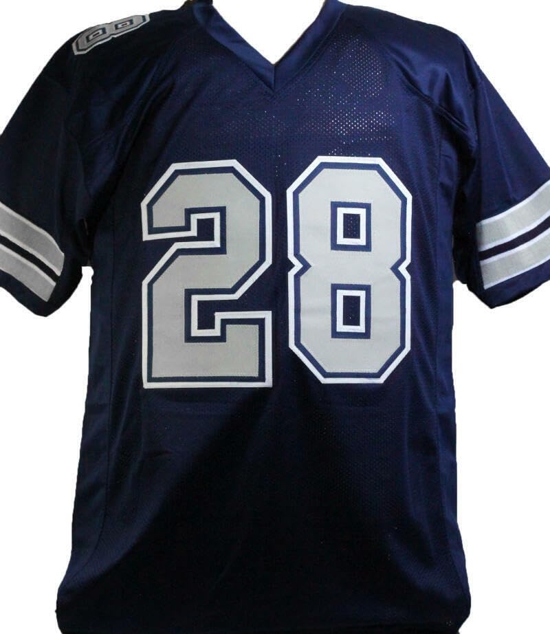 Darren Woodson Autographed Blue w Grey Num Pro Style Jersey Insc- Beckett W *Blk