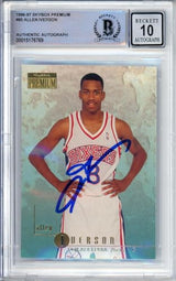 1996-97 Skybox Premium #85 Allen Iverson RC 76ers BGS Autograph 10