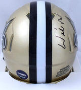 Willie Roaf Autographed Saints Speed Mini Helmet w/HOF- Prova *Black