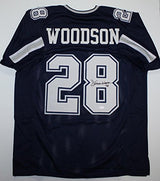 Darren Woodson Autographed Blue Dbl Stitch Pro Style Jersey *8- JSA Witness Auth