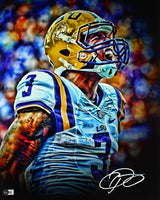 Odell Beckham Jr. Autographed LSU 16x20 Yelling Photo-Beckett W Hologram *White