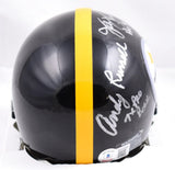 Ham Lambert Russell Autographed Steelers Mini Helmet WY22882-Beckett W Hologram Silver
