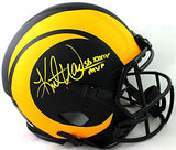 Kurt Warner Signed LA Rams F/S Eclipse Authentic Helmet w/Insc - Beckett W Auth