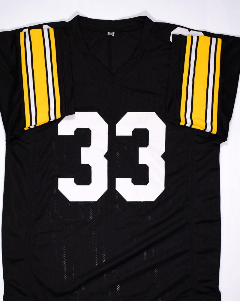Merrill Hoge Autographed Black Pro Style Jersey- Beckett Hologram *Black