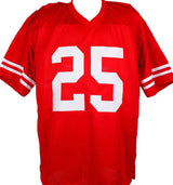 Elijah Mitchell Autographed Red Pro Style Jersey-Beckett W Hologram *Black