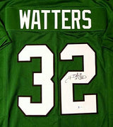 Ricky Watters Autographed Green Pro Style Jersey- Beckett Authenticated *2