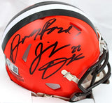 Jeremiah Owusu-Koramoah Signed Cleveland Browns Speed Mini w/Dawg Pound-BAW Holo