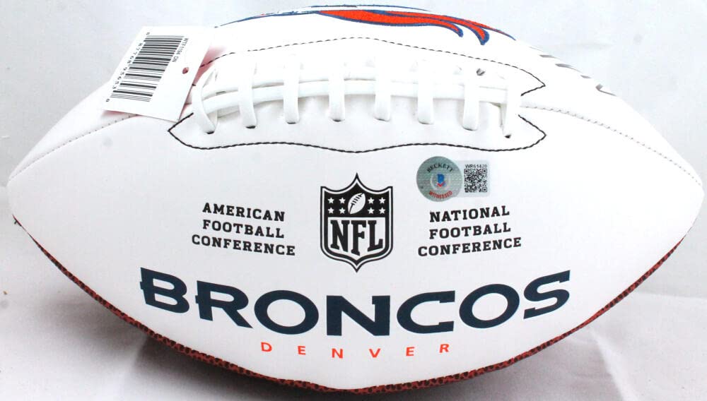 John Lynch Autographed Denver Broncos Wilson Logo Football-Beckett W Hologram