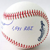 Andre Dawson Autographed Rawlings OML Baseball w/ 3 Insc - JSA W Auth *Blue