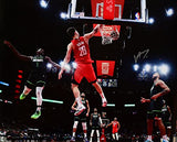 Alperen Sengun Autographed Rockets 16x20 Red Jersey Dunk Photo - Tristar *Silver