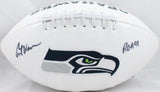 Curt Warner Autographed Seattle Seahawks Logo Football with ROH and JSA W Auth