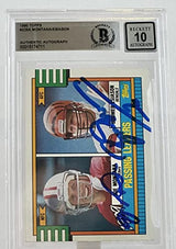 1990 Topps #229A Joe Montana Boomer Esiason Dual Signed BGS Autograph 10