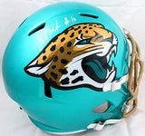 Laviska Shenault Jr Autographed Jaguars F/S Flash Speed Helmet-Beckett W Holo