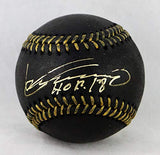 Vladimir Guerrero Autographed Rawlings OML Black Baseball w/ HOF 18 - JSA W Auth