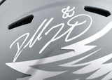 Dallas Goedert Autographed Philadelphia Eagles F/S Slate Speed Helmet - Fanatics