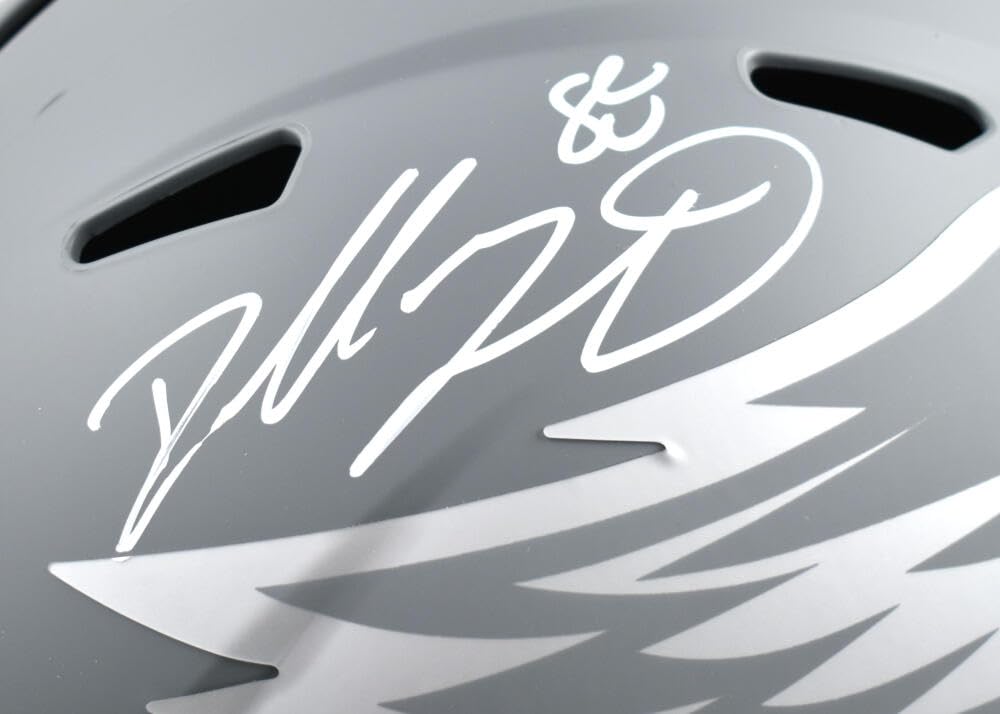 Dallas Goedert Autographed Philadelphia Eagles F/S Slate Speed Helmet - Fanatics