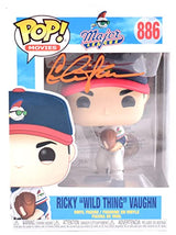 Charlie Sheen Autographed Ricky "Wild Thing" Vaughn Funko Pop #886-JSA W *Orange