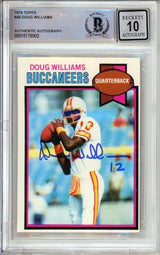 1979 Topps #48 Doug Williams RC Tampa Bay Buccaneer's BGS Autograph 10