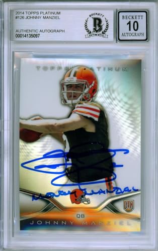 2014 Topps Platinum #126 Johnny Manziel RC Cleveland Browns BGS Autograph 10