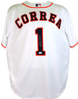 Carlos Correa Autographed Houston Astros Majestic Jersey-JSA W *Silver