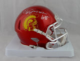 O. J. Simpson Signed USC Trojans Chrome Speed Mini Helmet - JSA W Auth *Silver