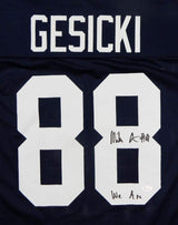 Mike Gesicki Autographed Navy College Style Jersey w/ We Are -JSA W Auth *R8
