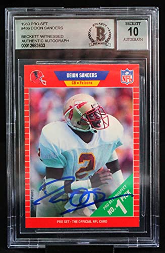1997 UD3 #36 Deion Sanders Dallas Cowboys BGS Autograph 10