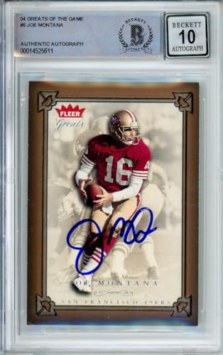2004 Fleer Greats of the Game #6 Joe Montana Auto San Francisco 49ers BGS Auto