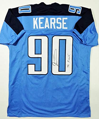 Jevon Kearse Autographed Blue Pro Style Jersey w/ The Freak - JSA W Auth *0