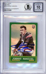 2014 Topps 1963 Mini #258 Johnny Manziel RC Cleveland Browns BGS Autograph 10