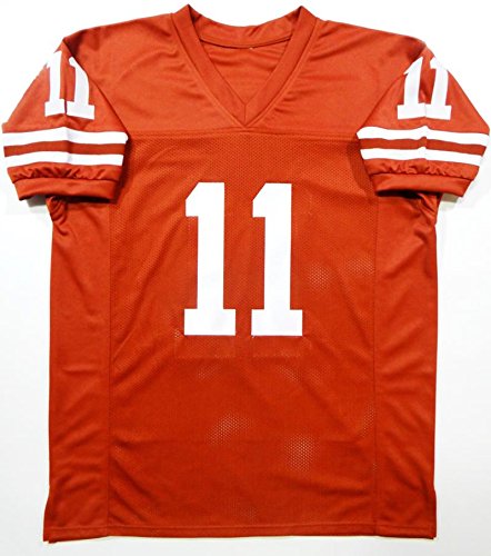 Major Applewhite Autographed Orange College Style Jersey w/ Hook Em- JSA W Auth