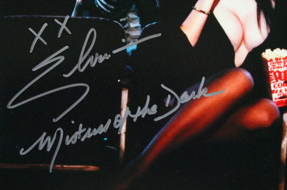 Cassandra Peterson Autographed 11x14 Elvira Photo w/Insc-JSA W *Silver